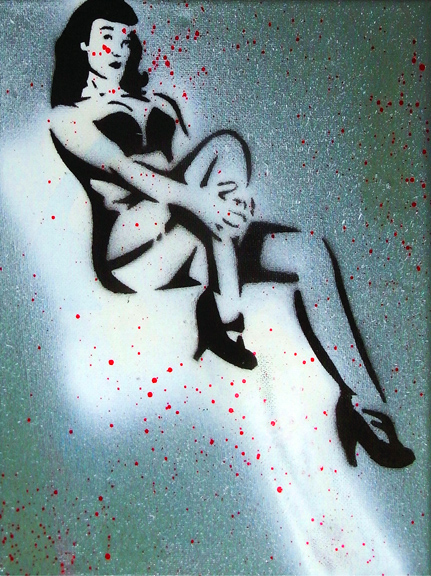 "Bettie Page", "Stencil", "Graffiti"
